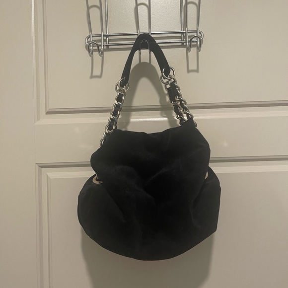 David Bitton Velvet & Chain Boho Hand Bag. - Picture 3 of 5